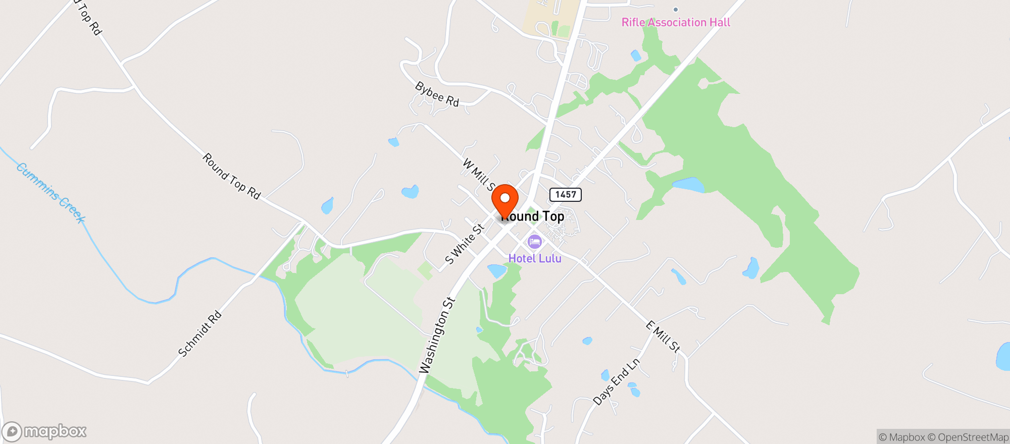 Map showing Round Top Brewing LLC