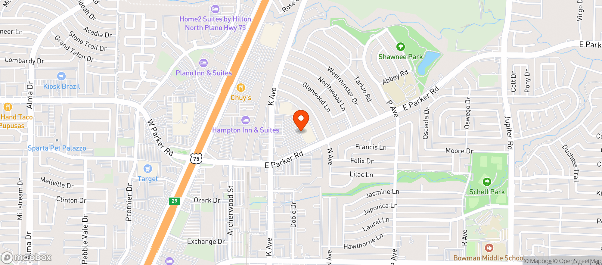 Map showing H Mart