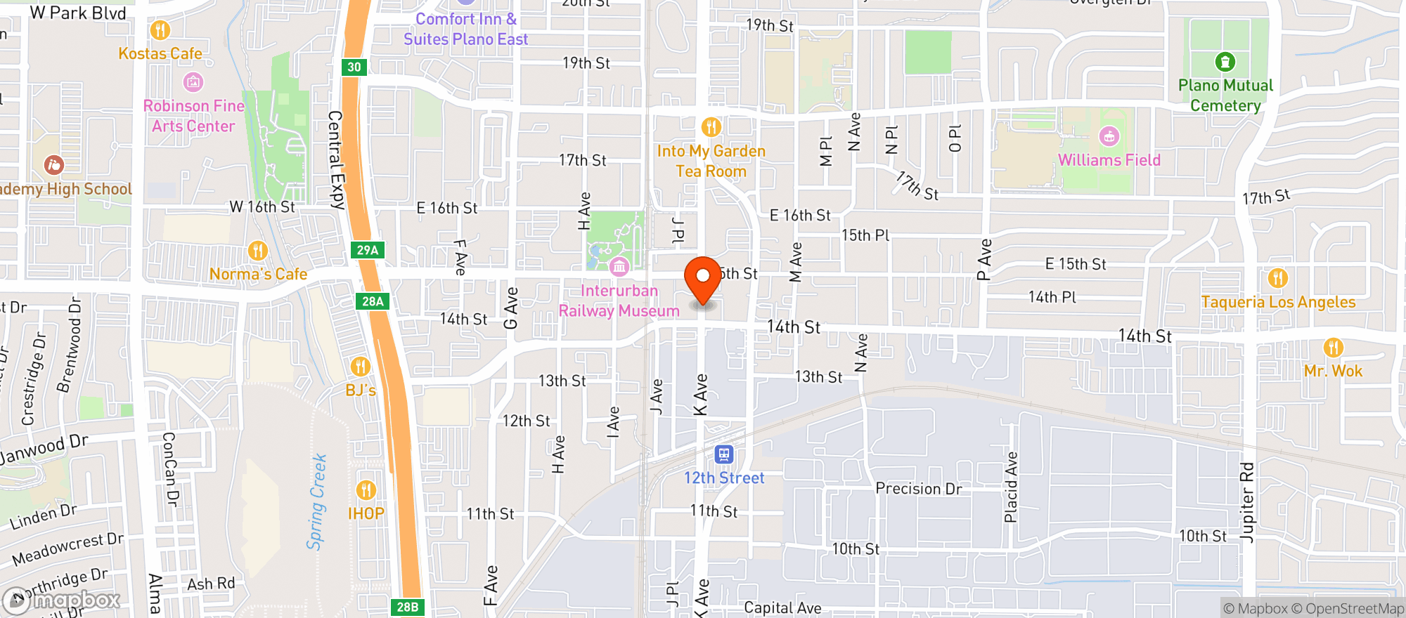 Map showing Cafe Gecko