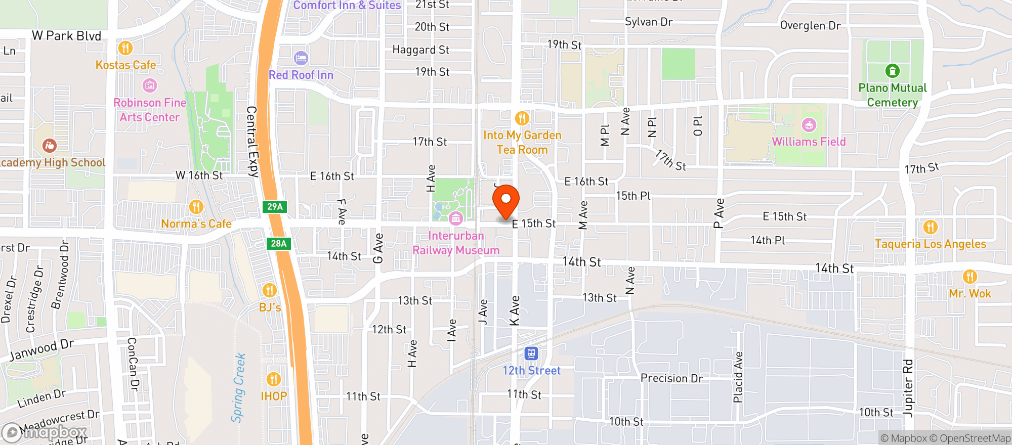 Map showing Cafe Vienna