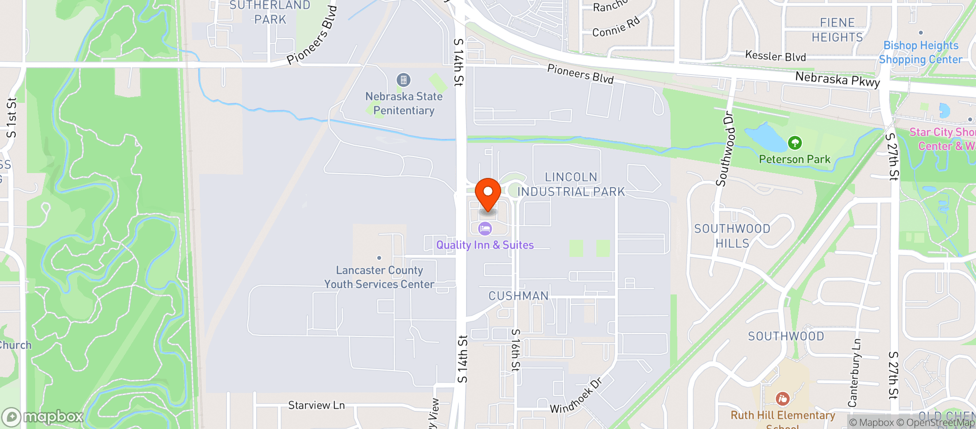 Map showing Rosies Sports Bar And Grill
