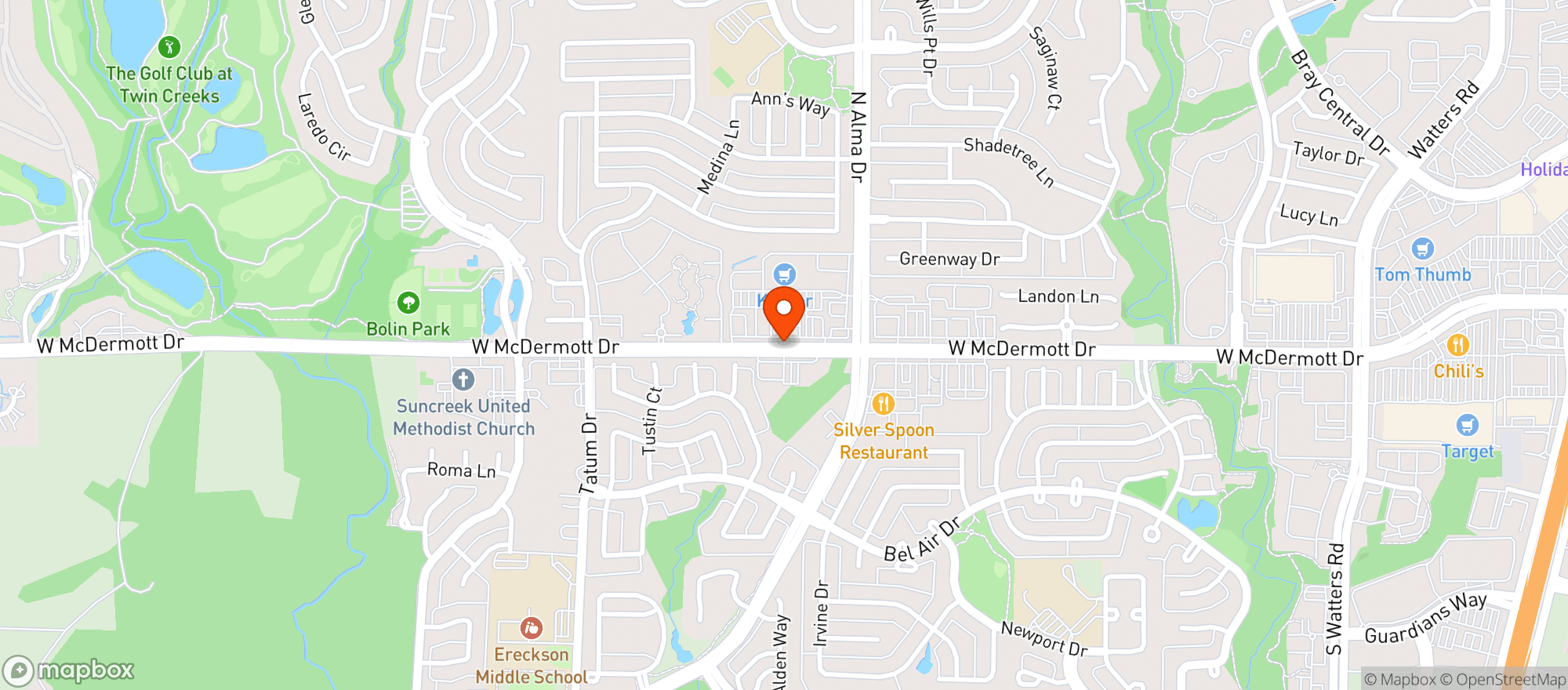 Map showing Kroger Store