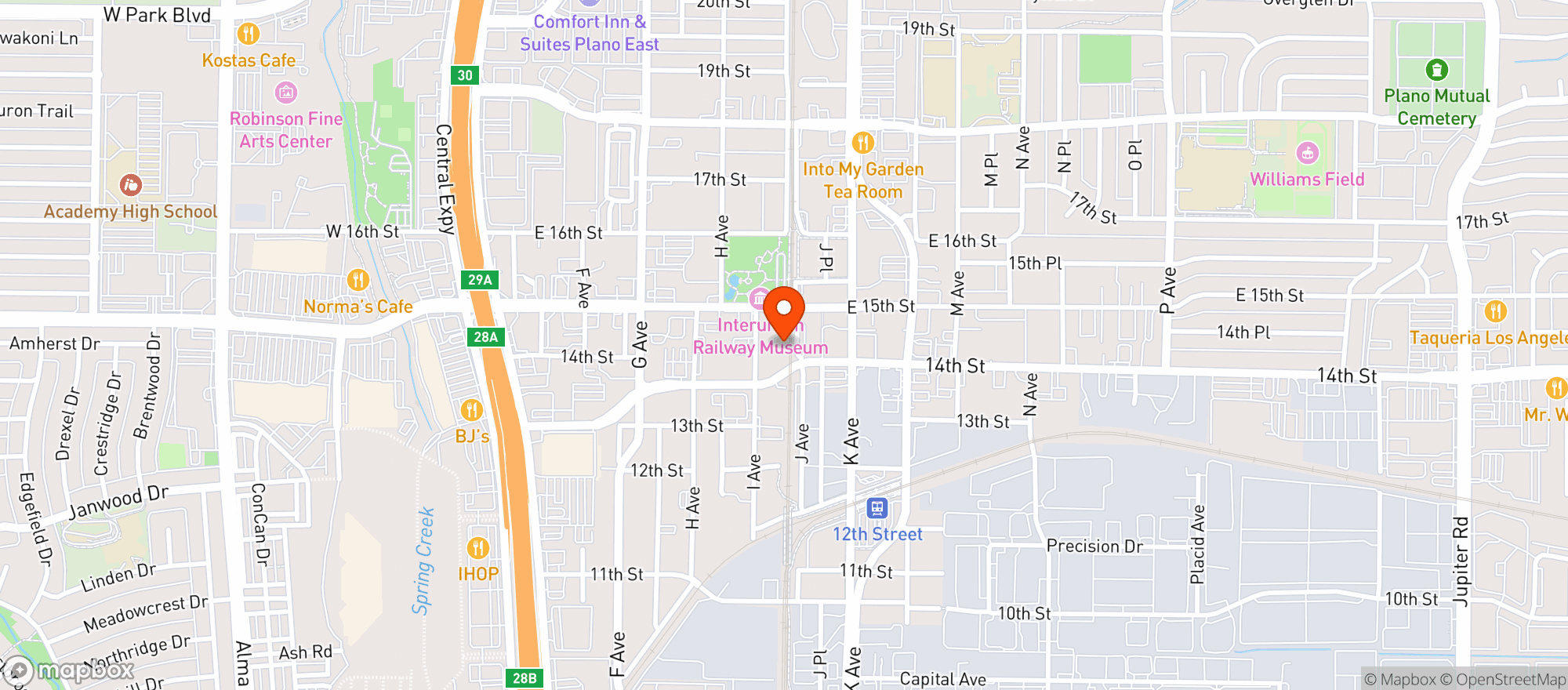 Map showing Liquid Courage Spirits And More - Plano