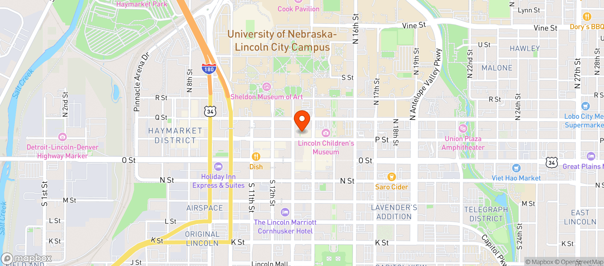 Map showing Bison Witches Bar & Deli