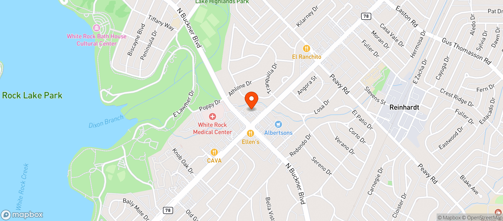 Map showing Albertsons Market
