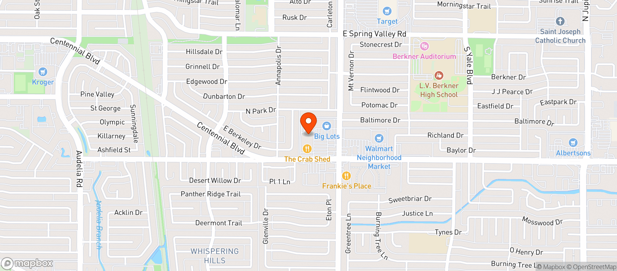 Map showing Fiesta Mart