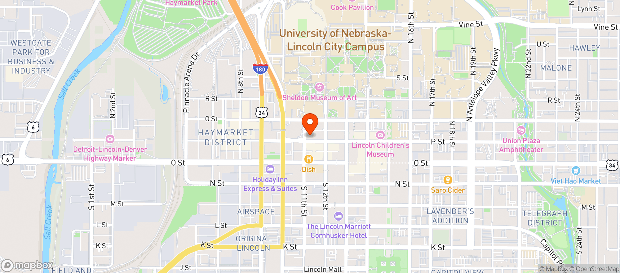 Map showing Mistys Steakhouse & Brew