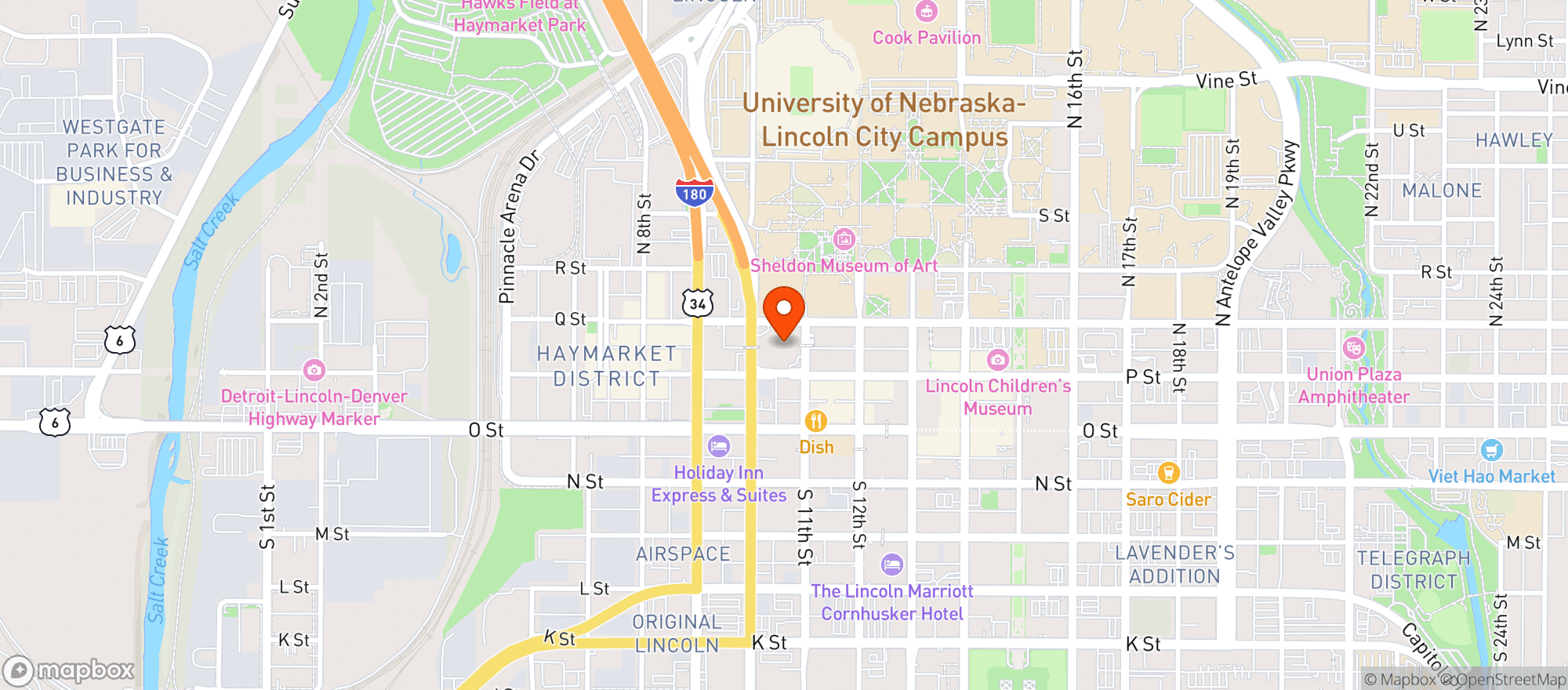 Map showing Embassy Suites