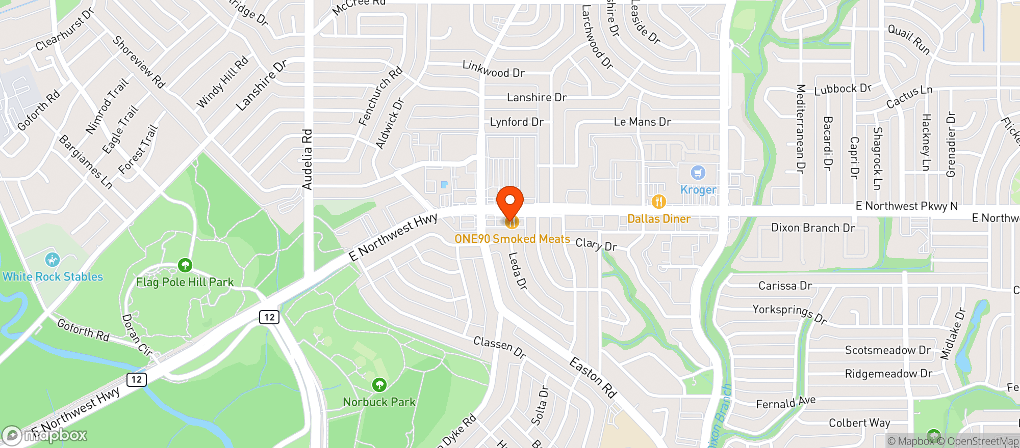 Map showing Cbd American Shaman - Lake Highlands
