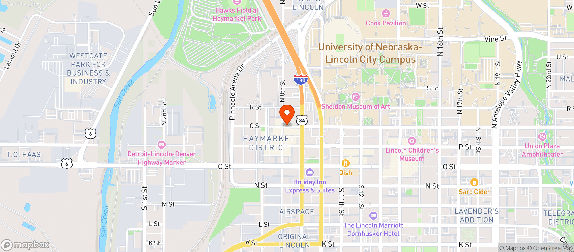 Map showing Tipsy Tinas Taco Cantina