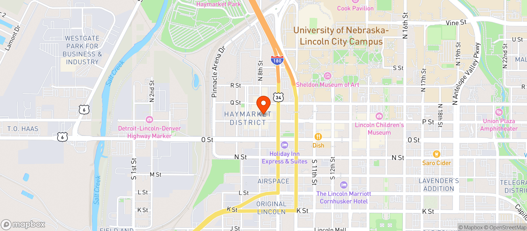 Map showing The Mill Coffee & Tea