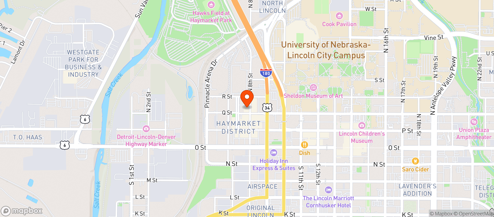 Map showing Gotham Bar>clsd