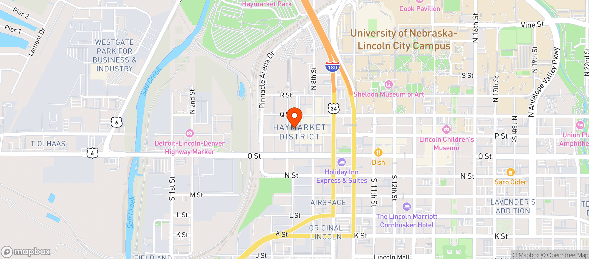 Map showing Kinkaider Brewing Co