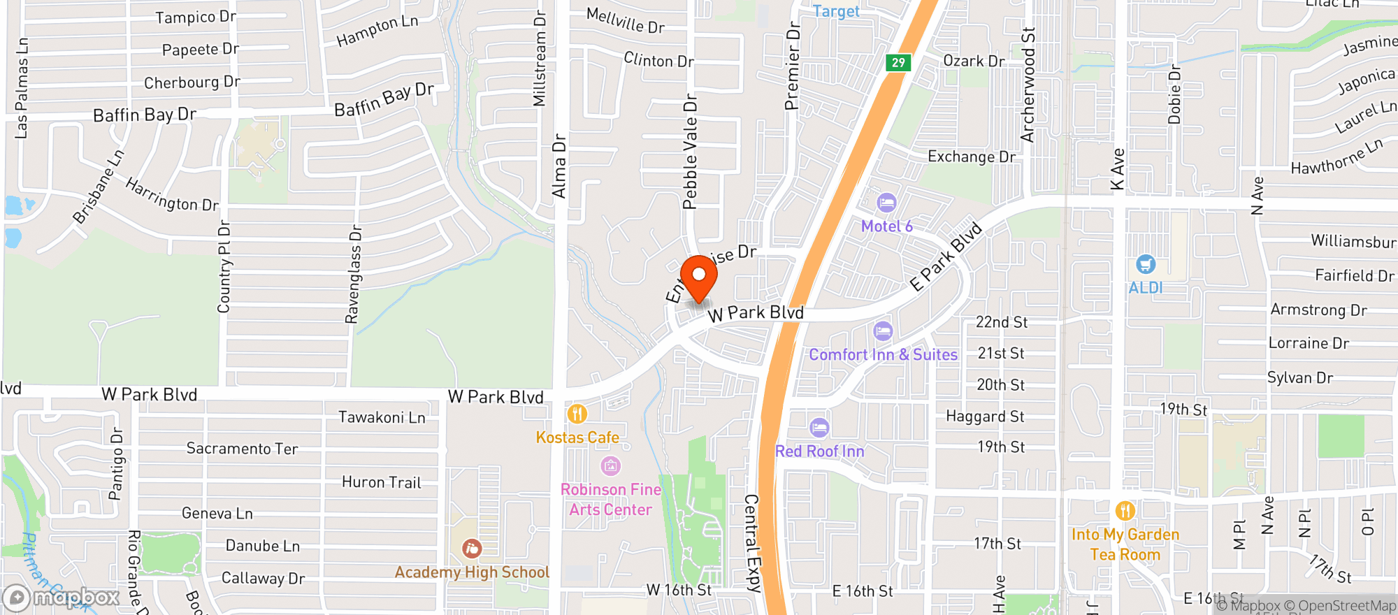 Map showing CBD Kratom Plano