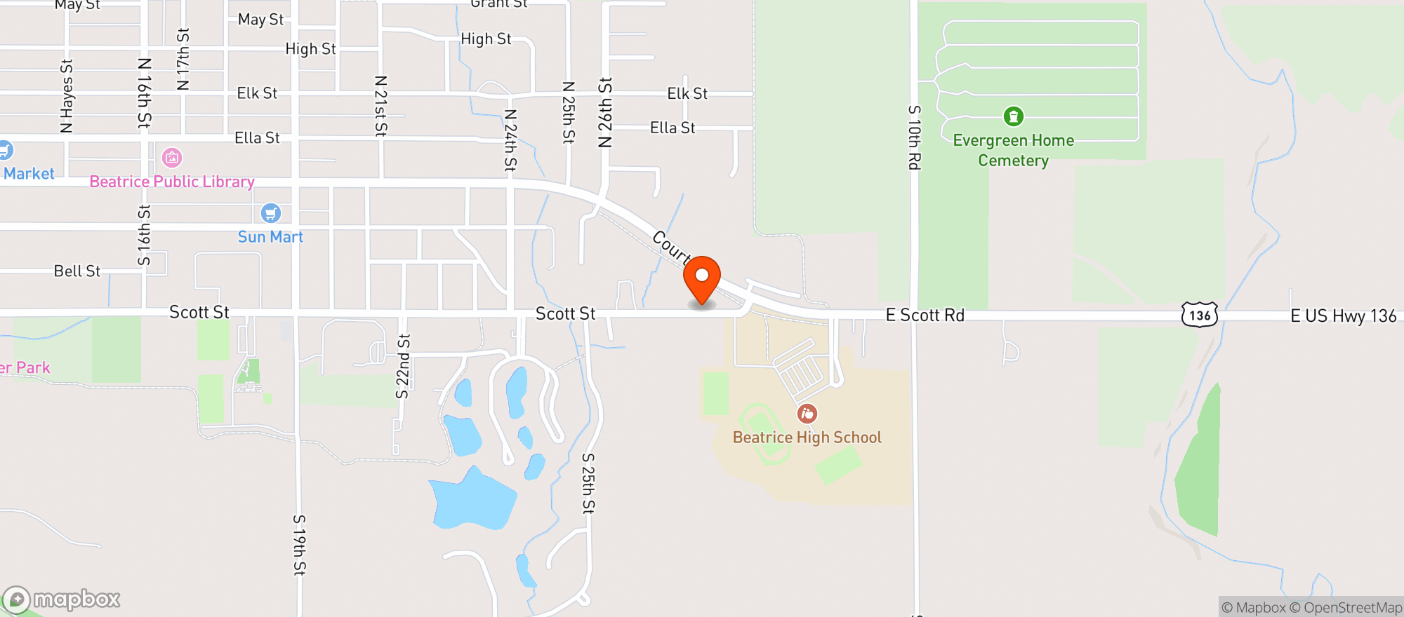 Map showing U Stop