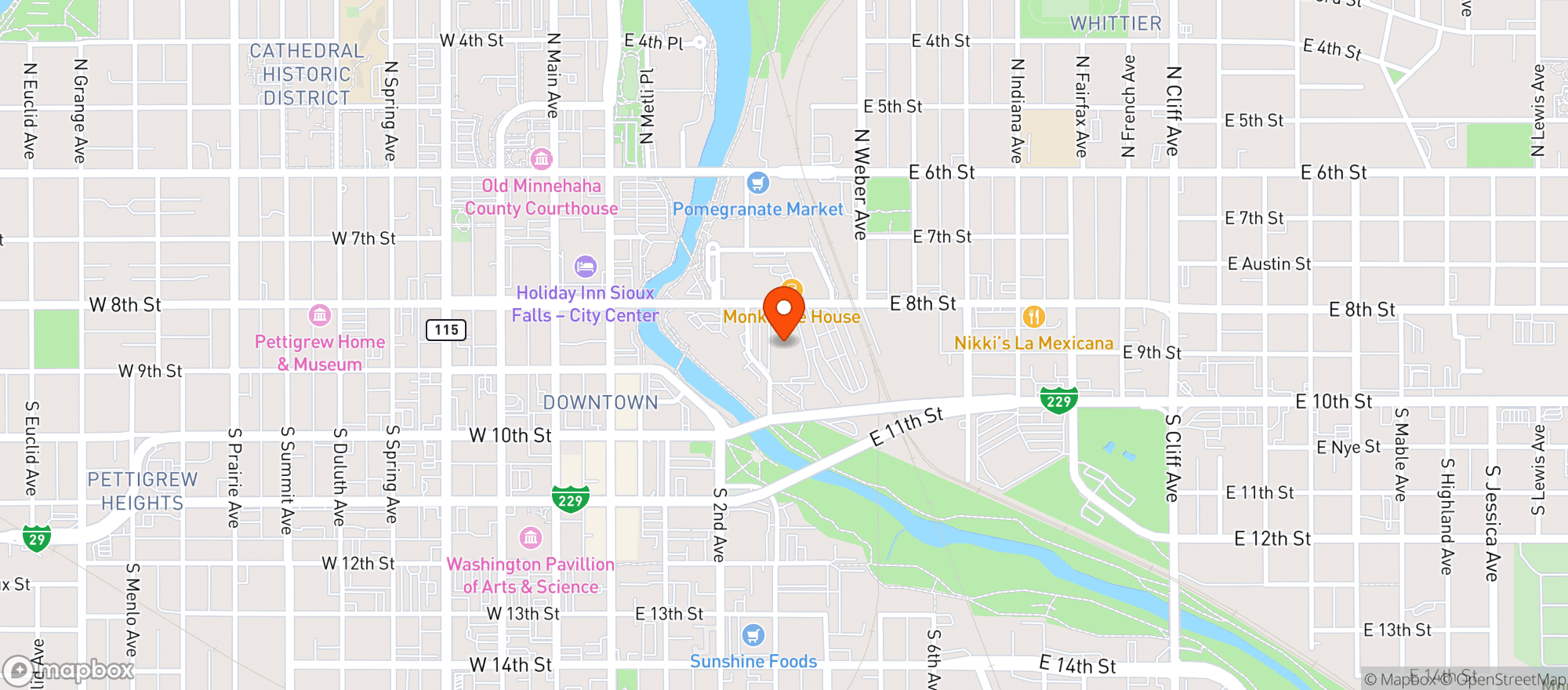 Map showing Remedy Brewing Company