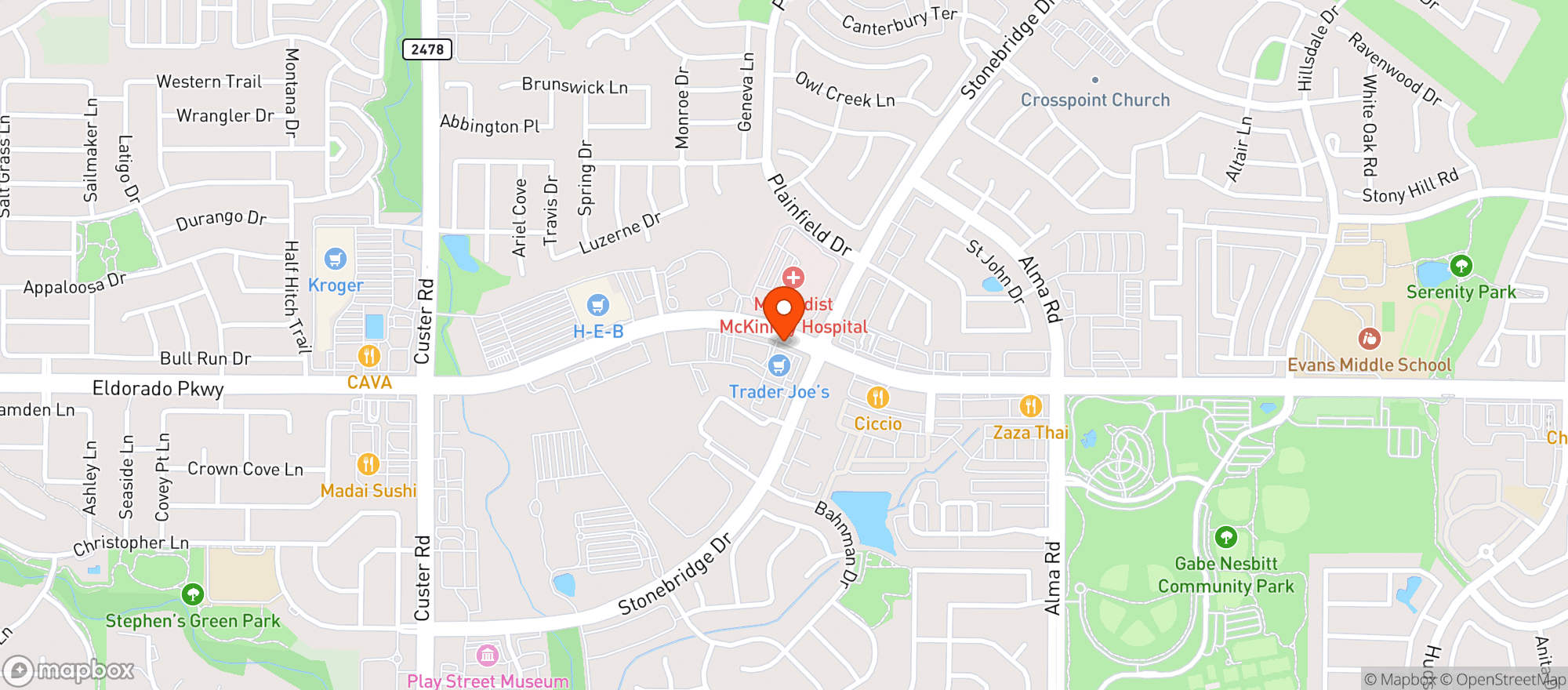 Map showing Trader Joes #410