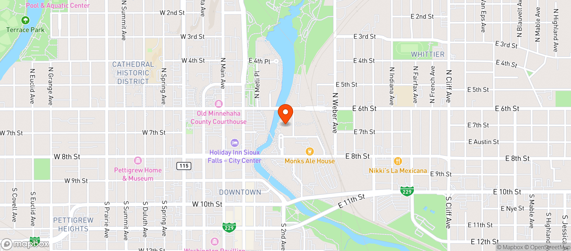 Map showing Rivage Oak Kitchen