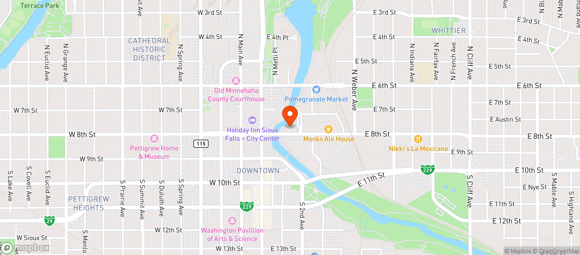 Map showing Country Inn & Suites By Radisson, Sioux Falls, SD
