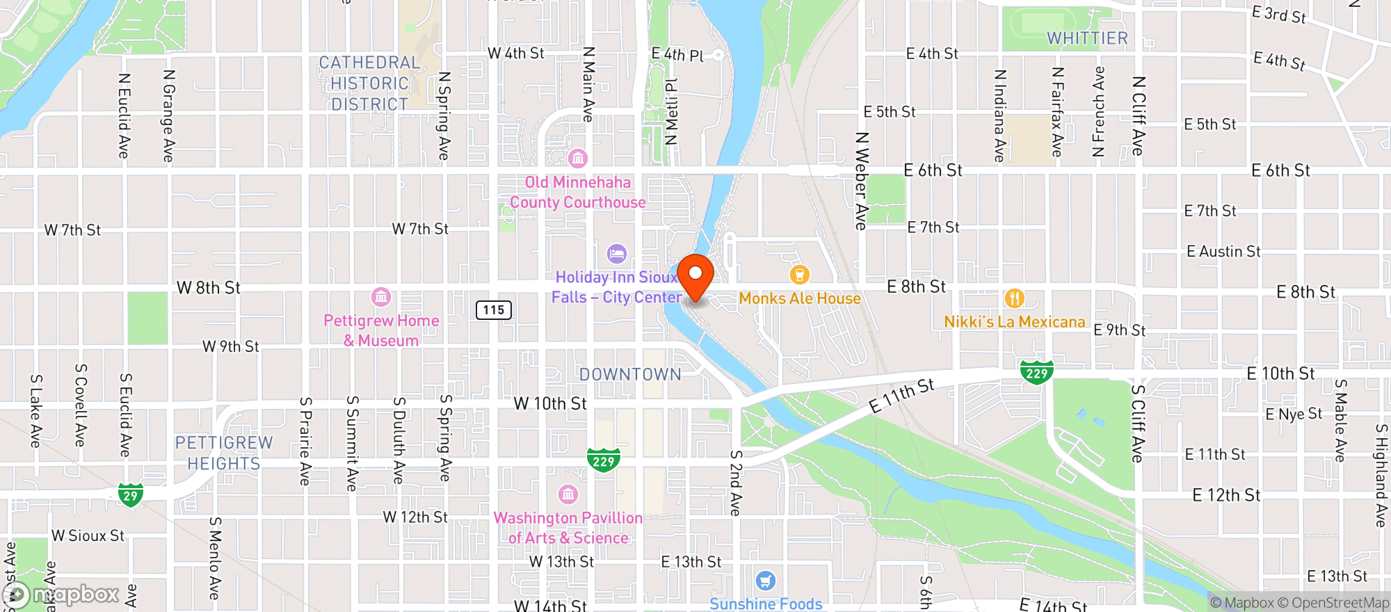 Map showing Crave