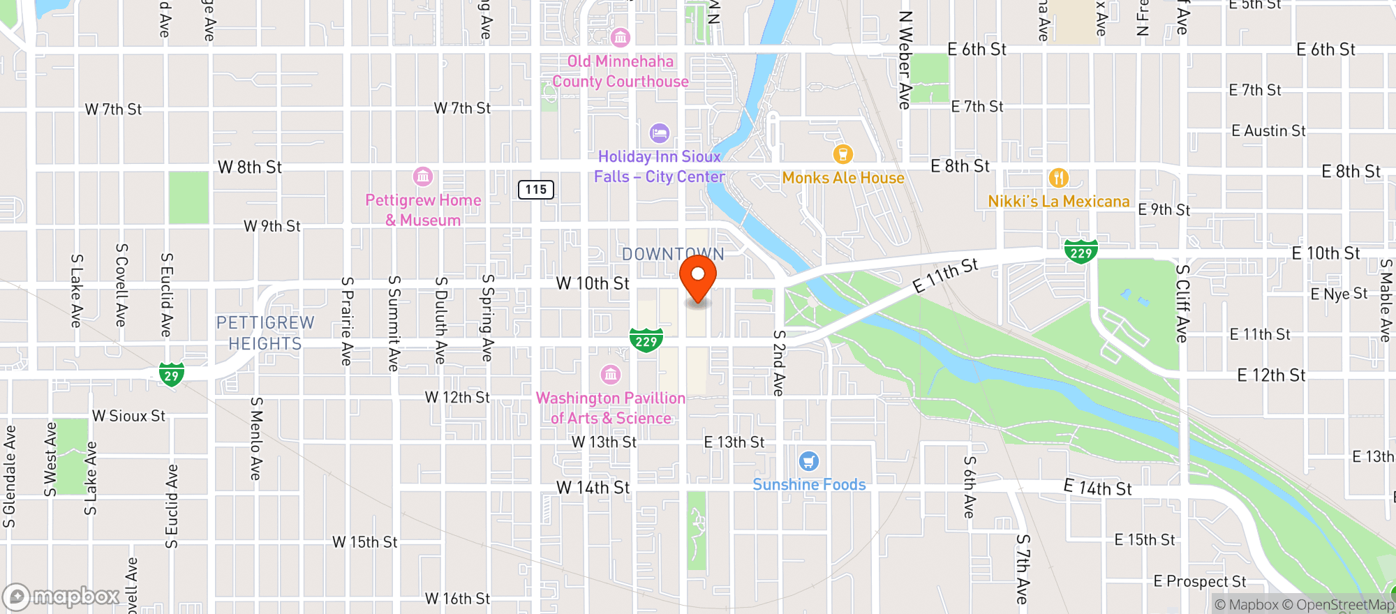 Map showing Crawfords