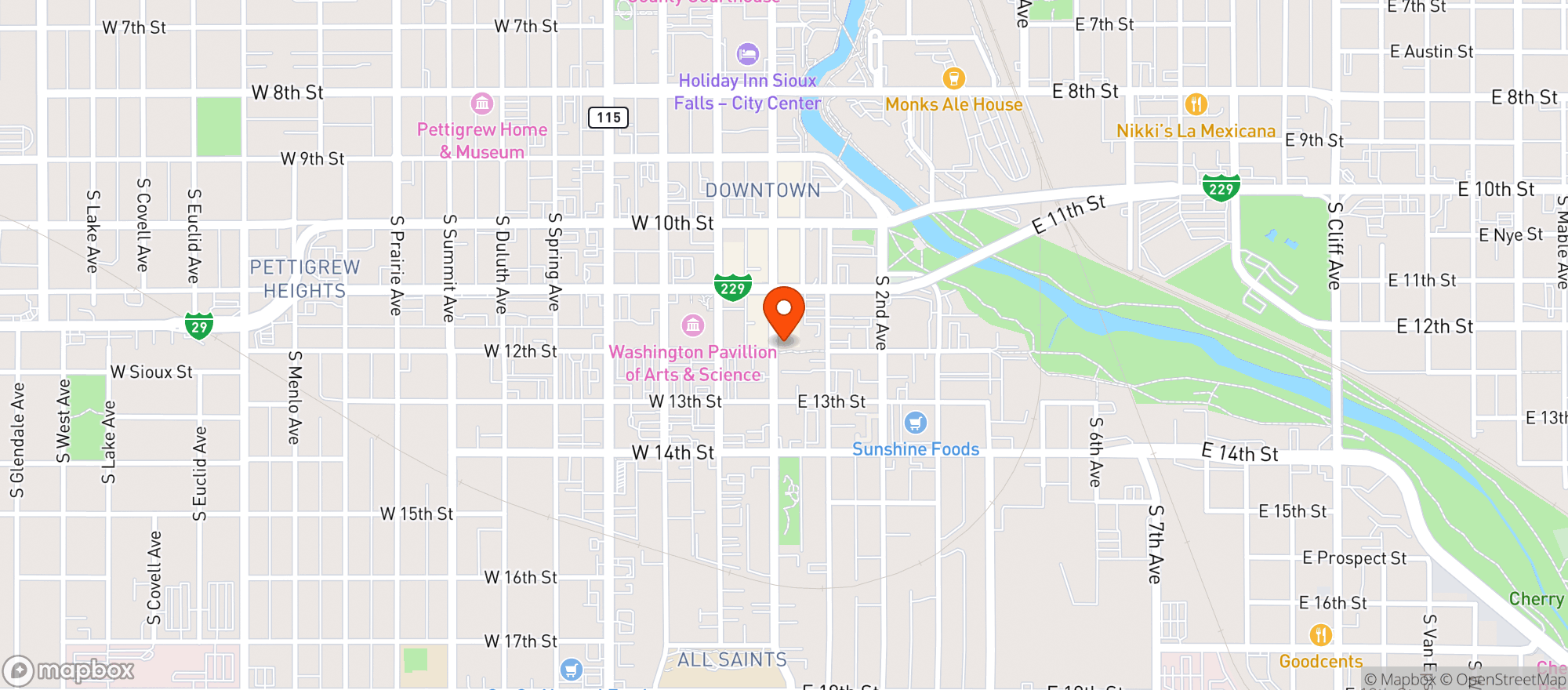 Map showing Fernson Downtown