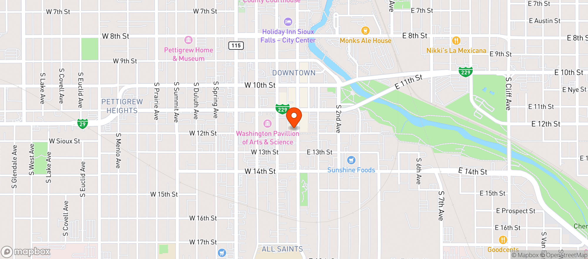 Map showing Blarney Stone Pub