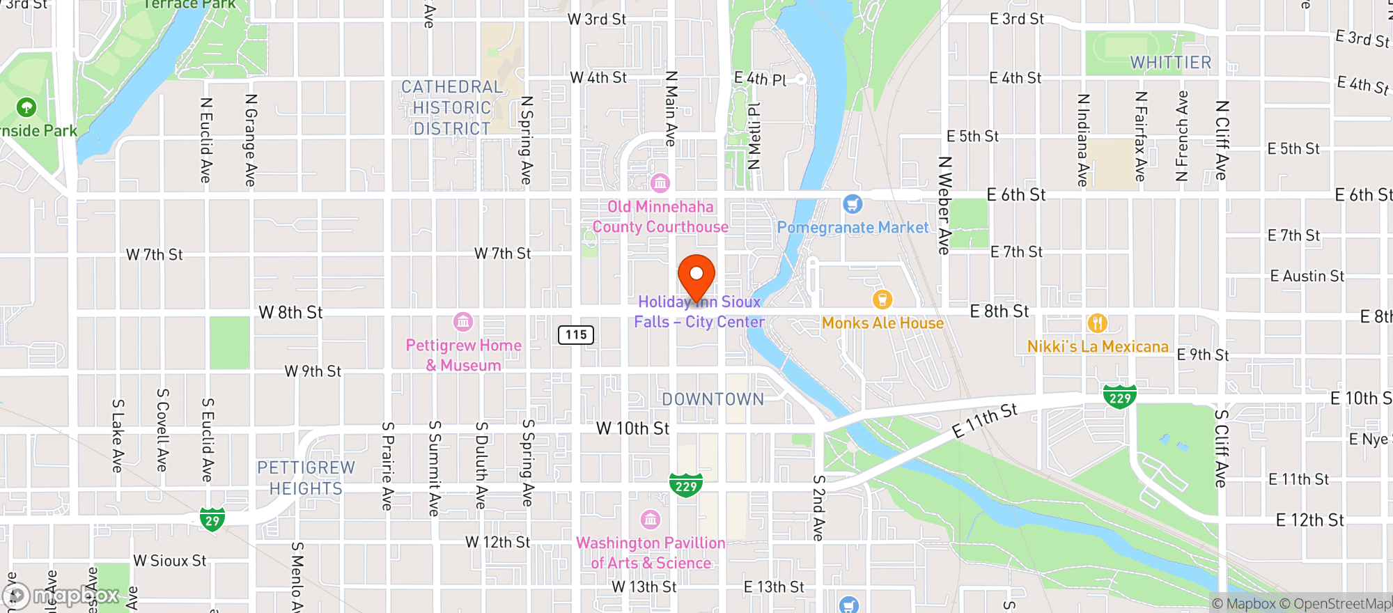 Map showing Holiday Inn