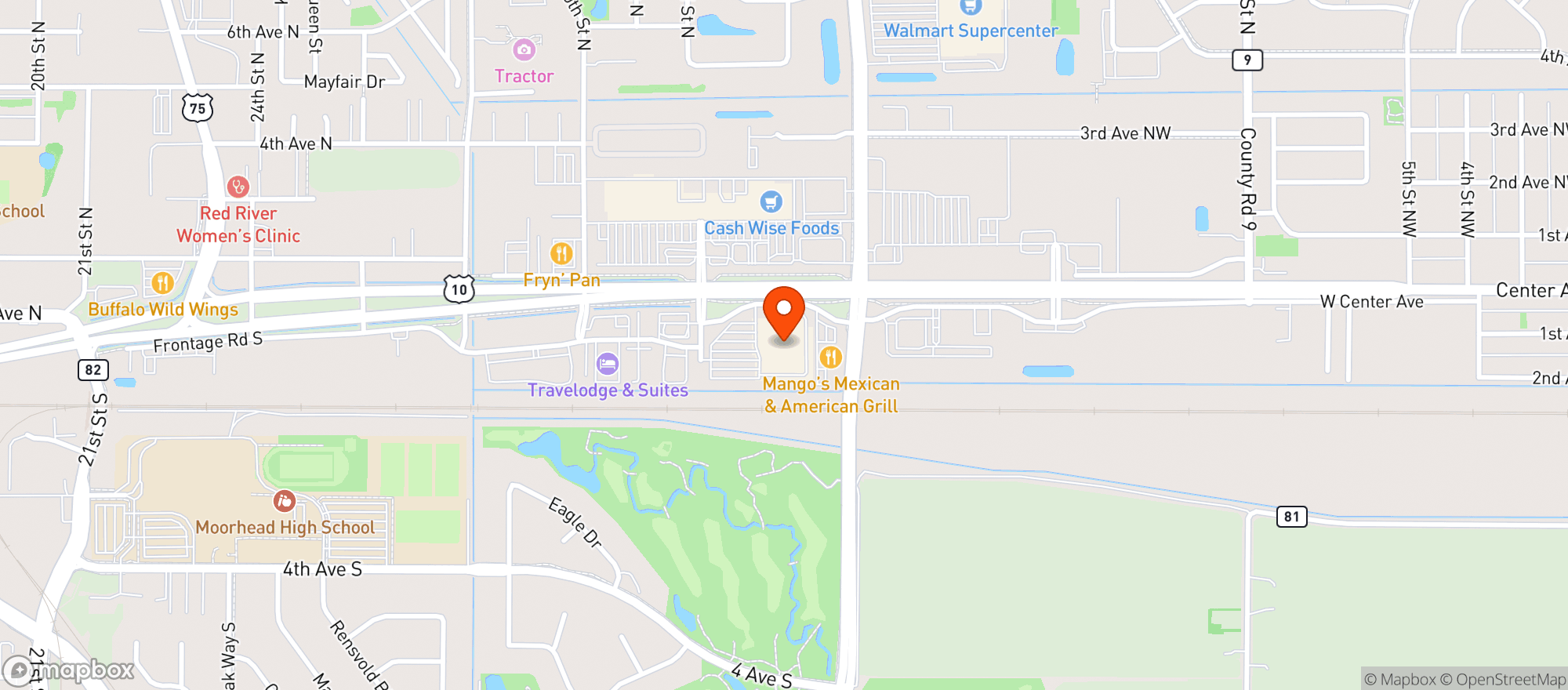 Map showing Target