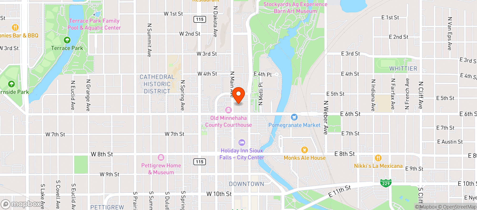 Map showing Icon Lounge