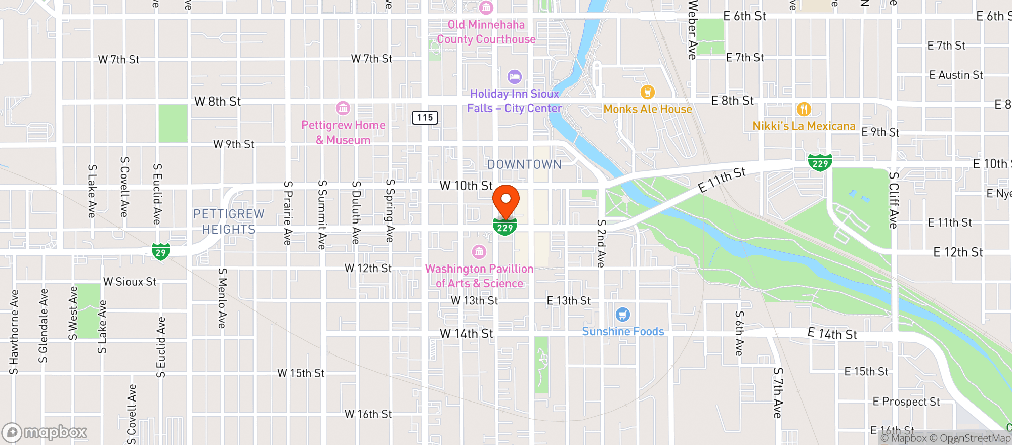 Map showing Mackenzie River Pizza Co
