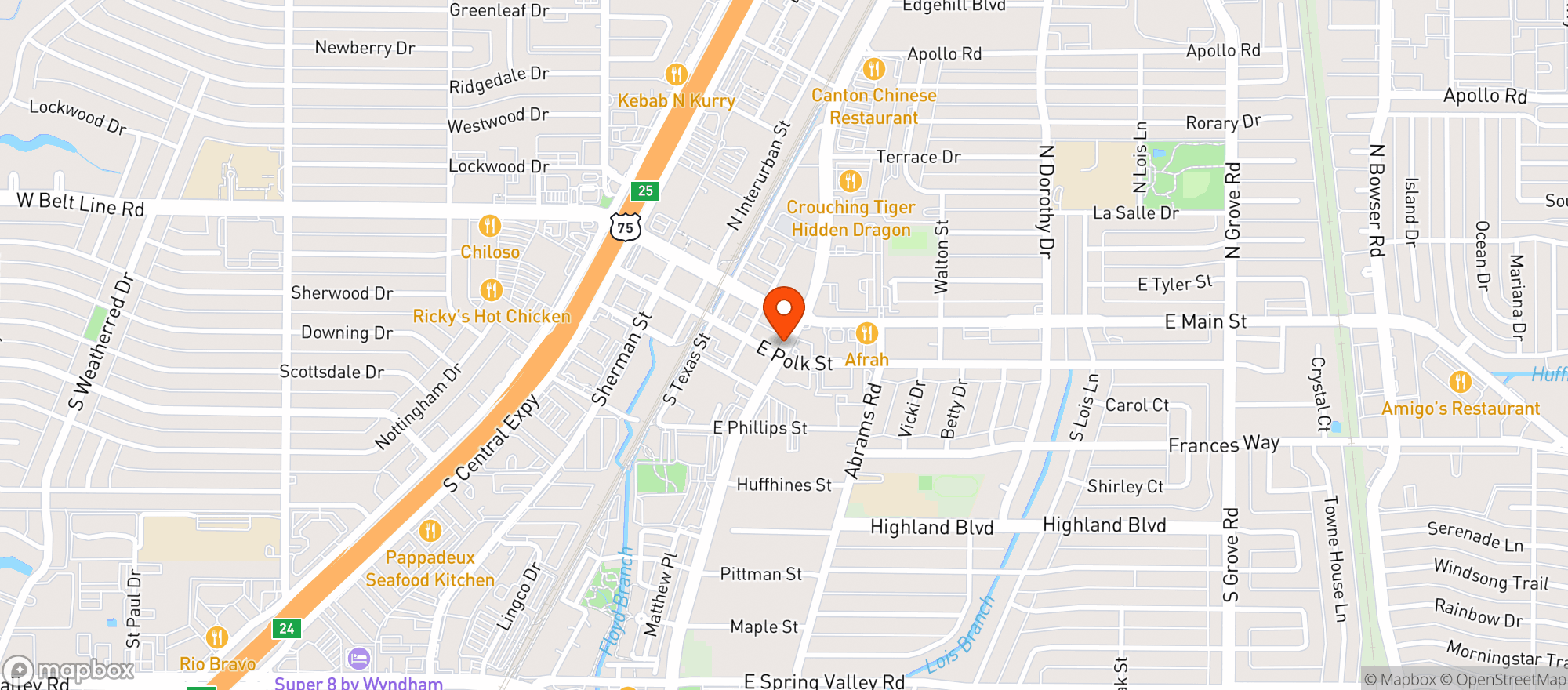 Map showing Partenope Ristorante