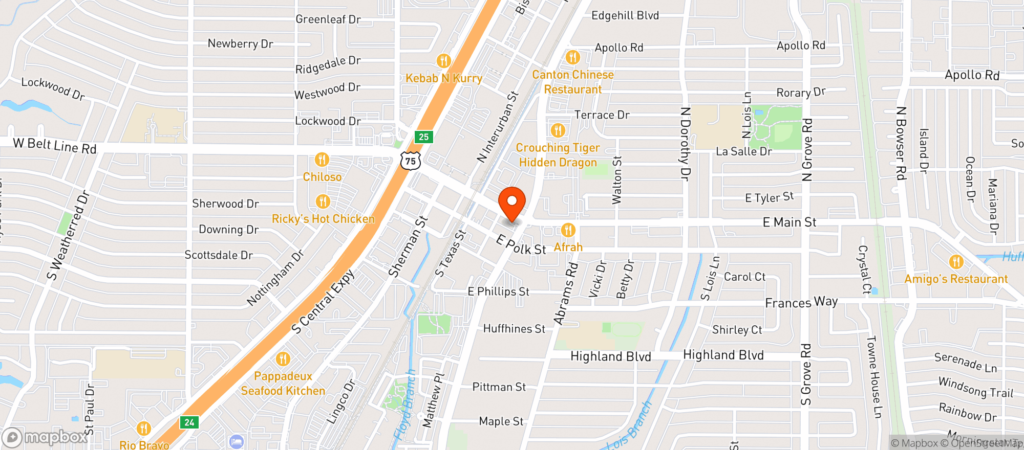 Map showing Circle K