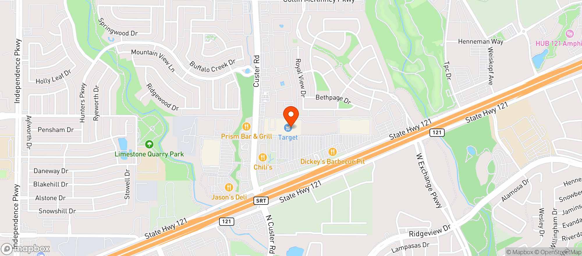 Map showing Target