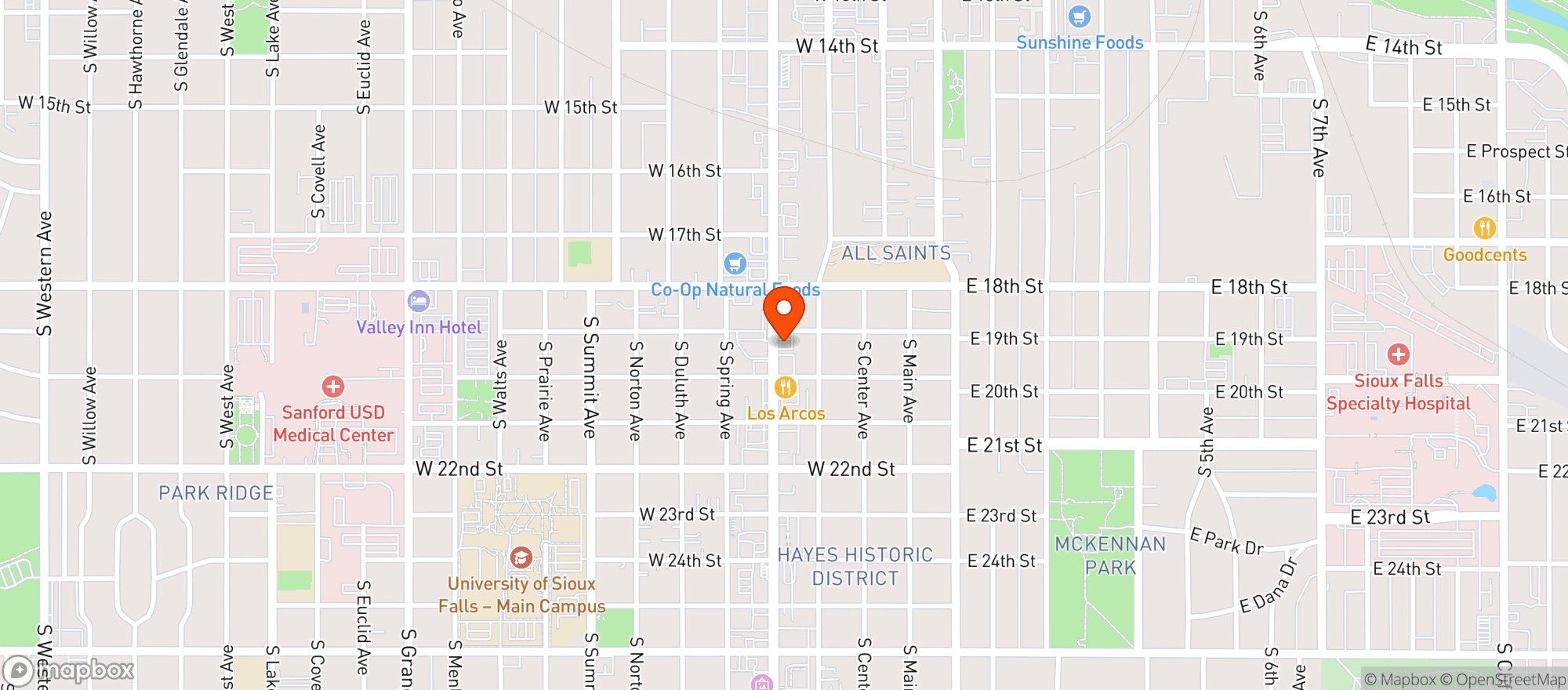 Map showing Mr Donuts