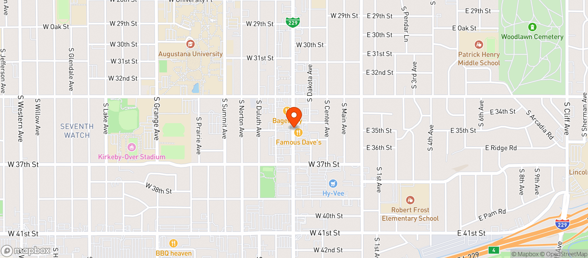Map showing Lewis Drugs Inc