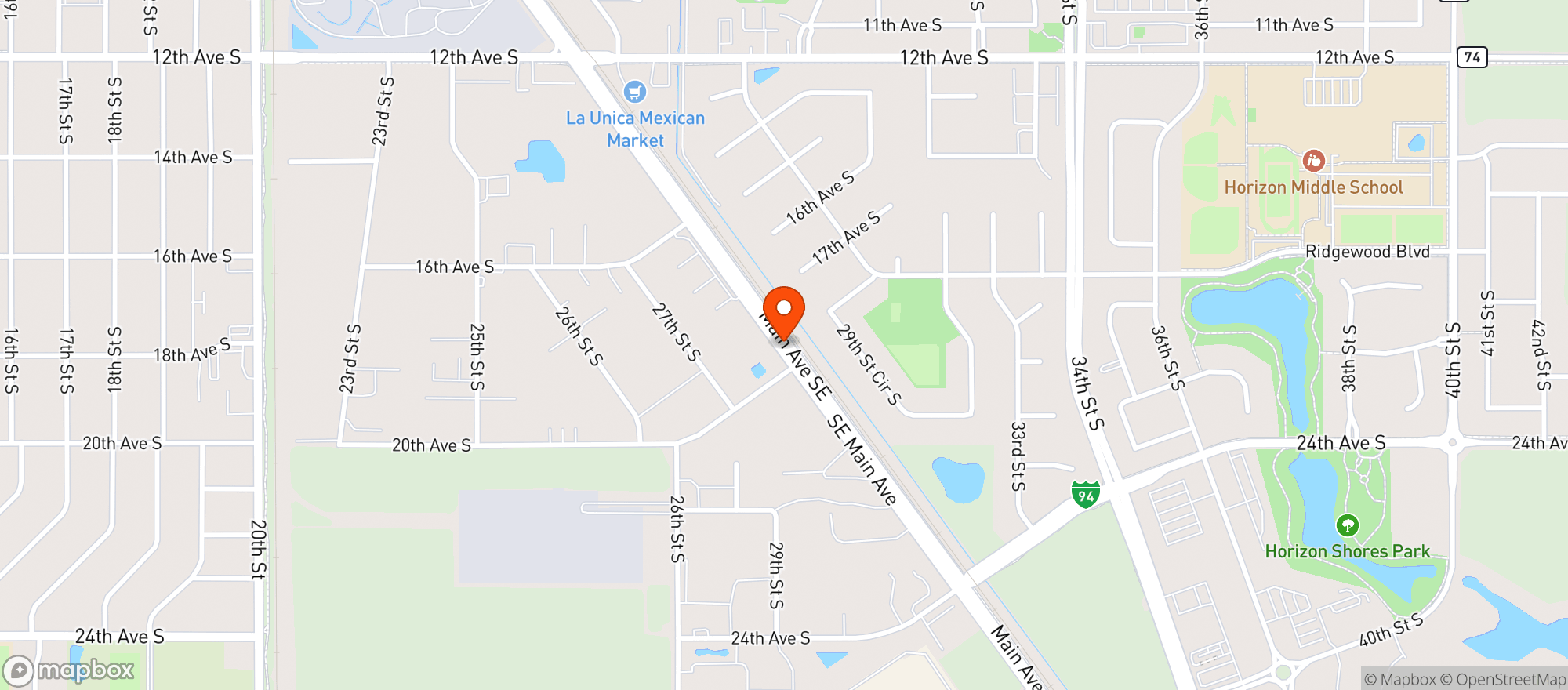 Map showing Vic's Bar & Grill