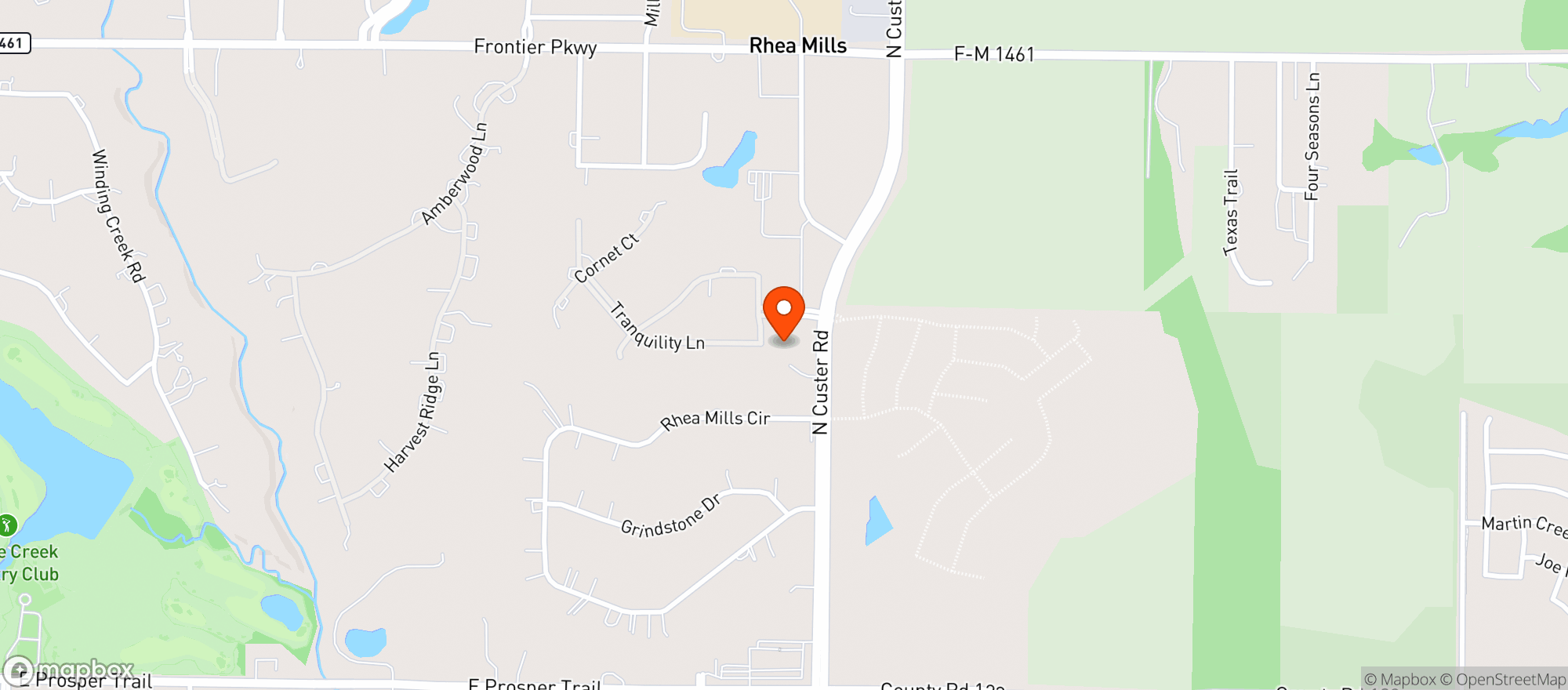 Map showing The Gin In Prosper