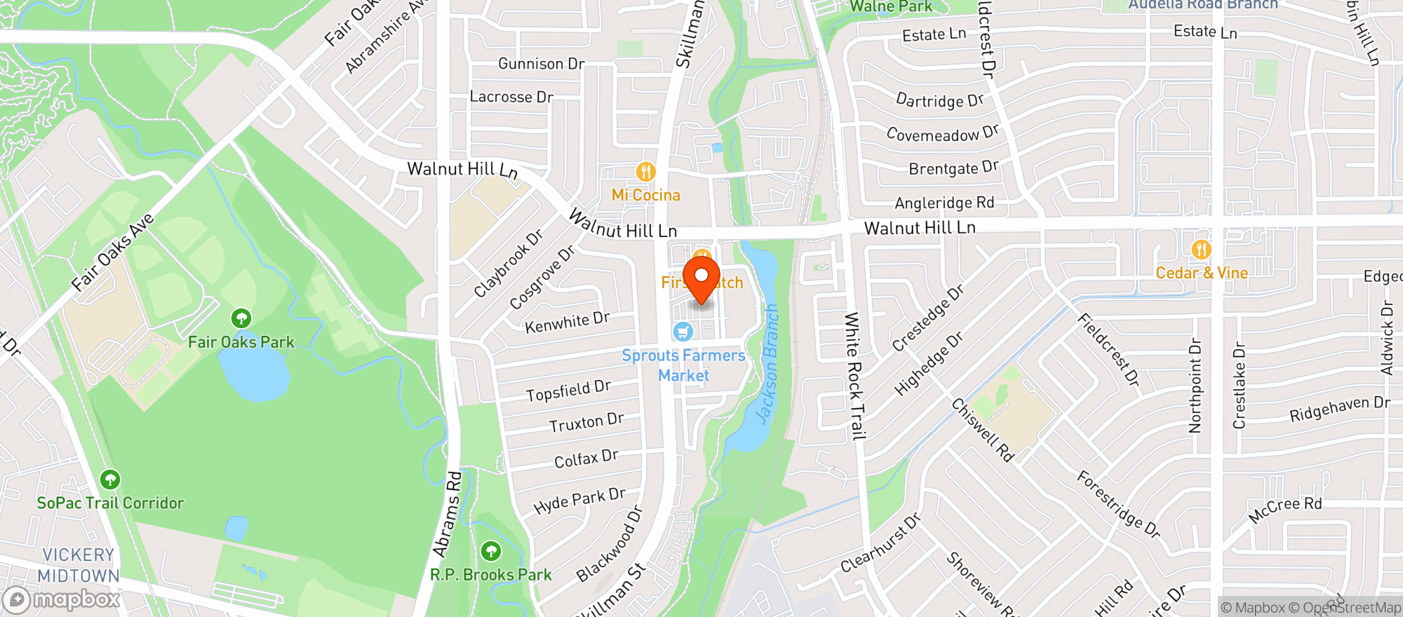 Map showing Sprouts Farmers Market