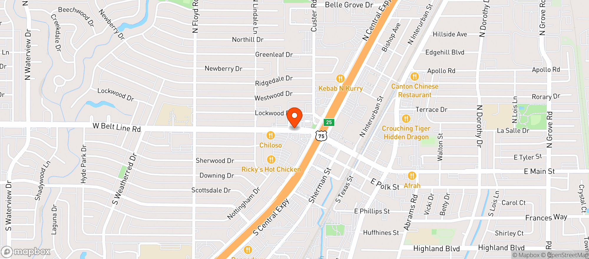 Map showing Quiktrip