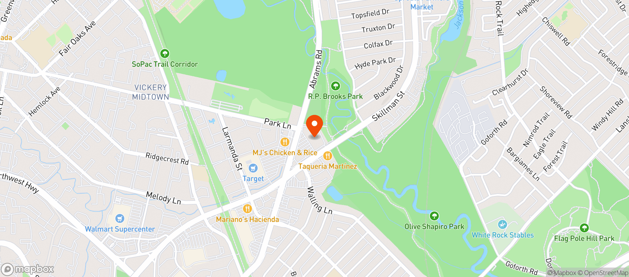 Map showing Alamo Drafthouse Cinema