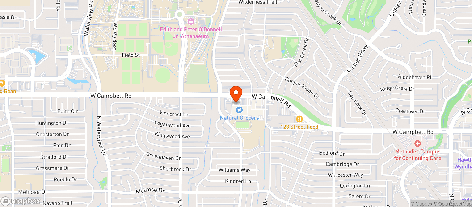 Map showing Natural Grocers by Vitamin Cottage - Natural Grocers by VC_Richardson (RS) - 00530029
