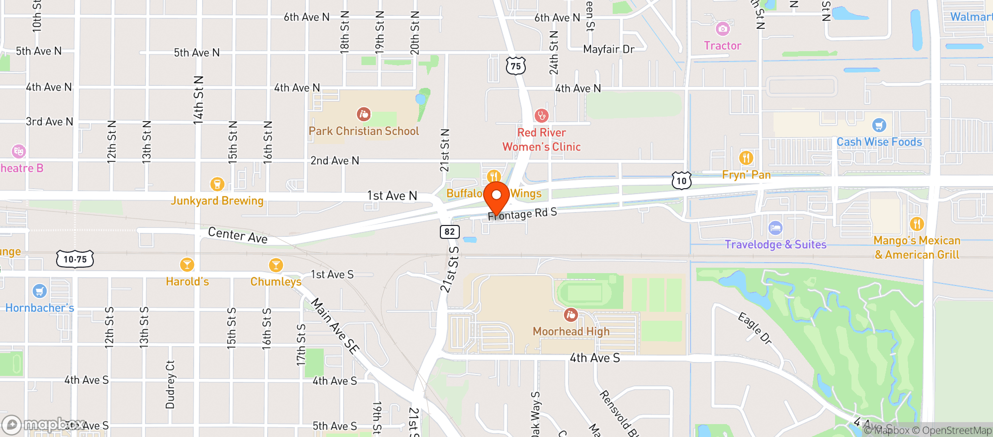 Map showing Midtown Tavern