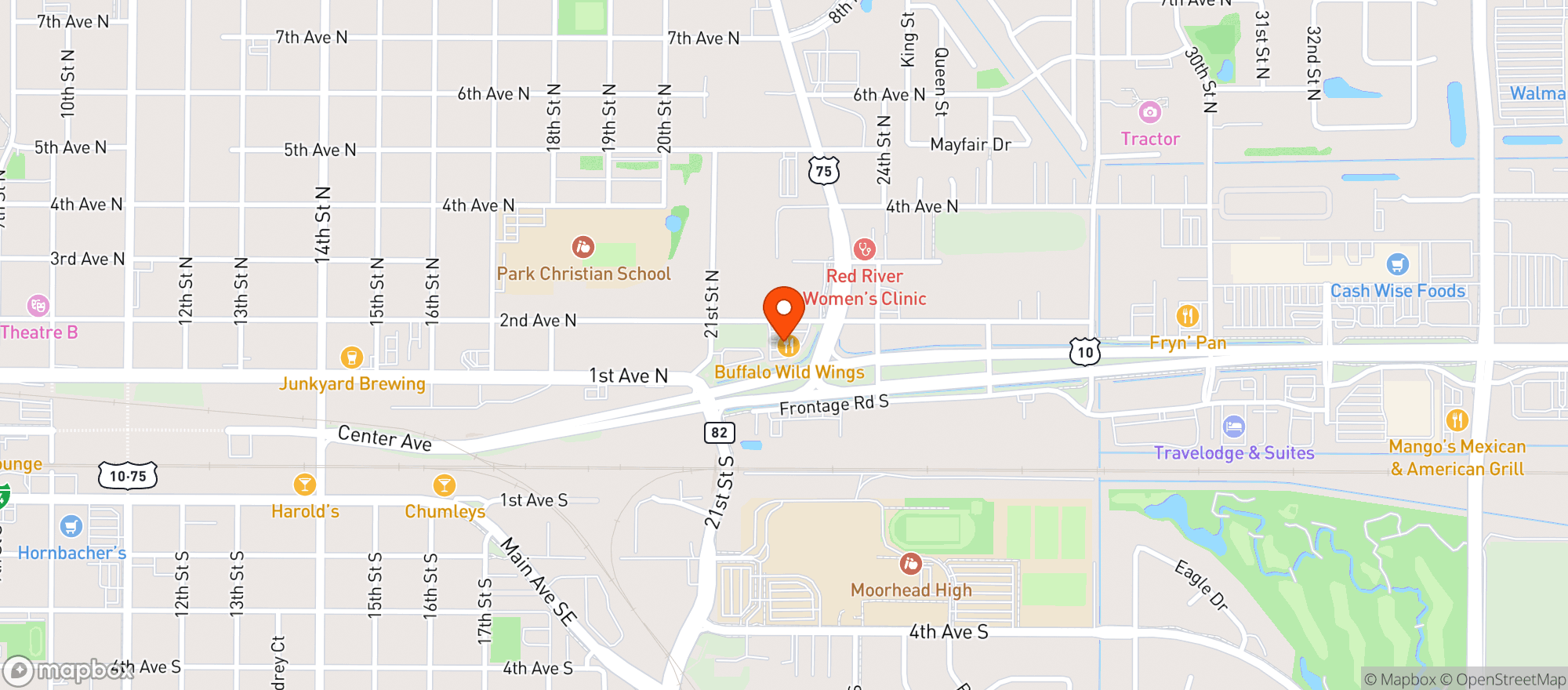 Map showing Buffalo Wild Wings Gril #3507