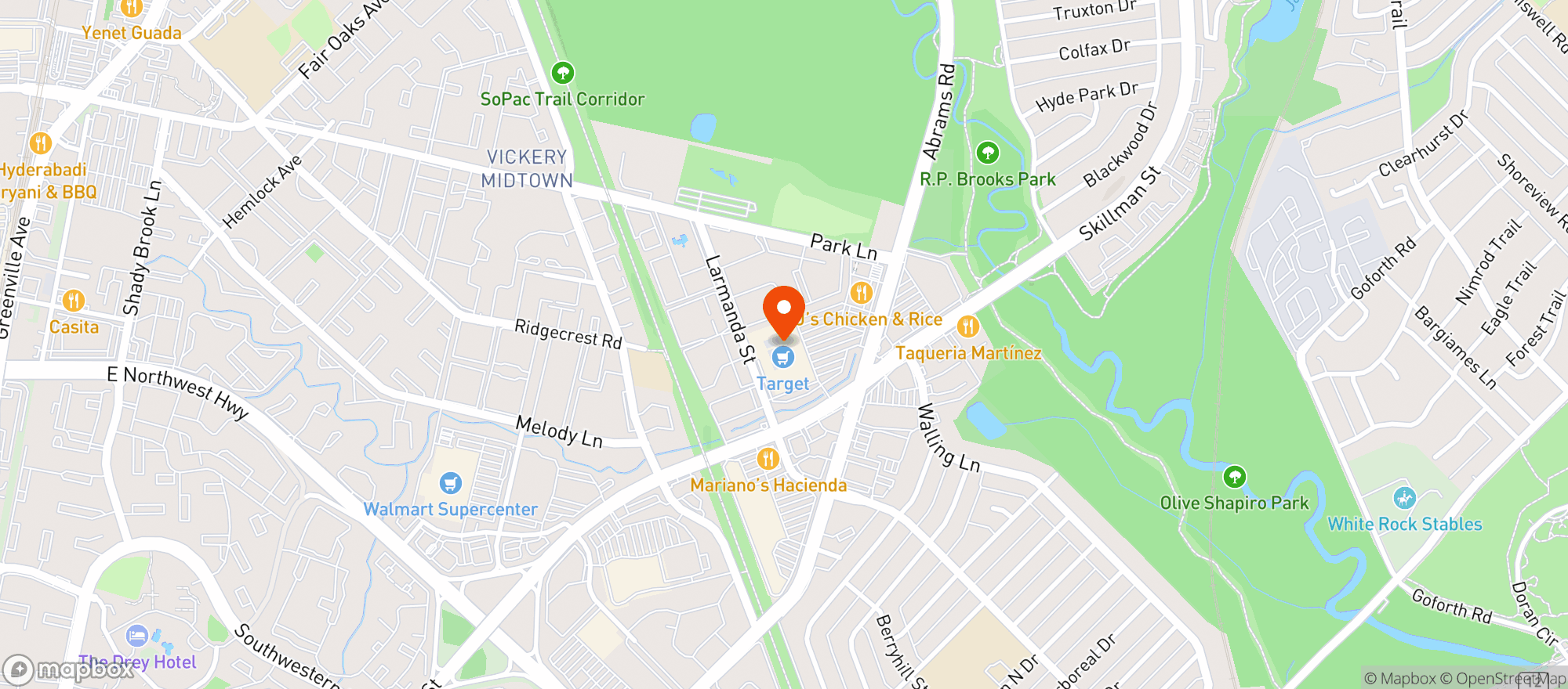 Map showing TARGET