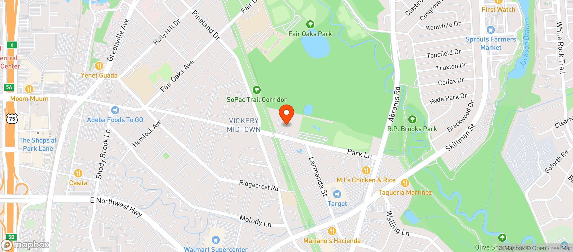 Map showing Topgolf