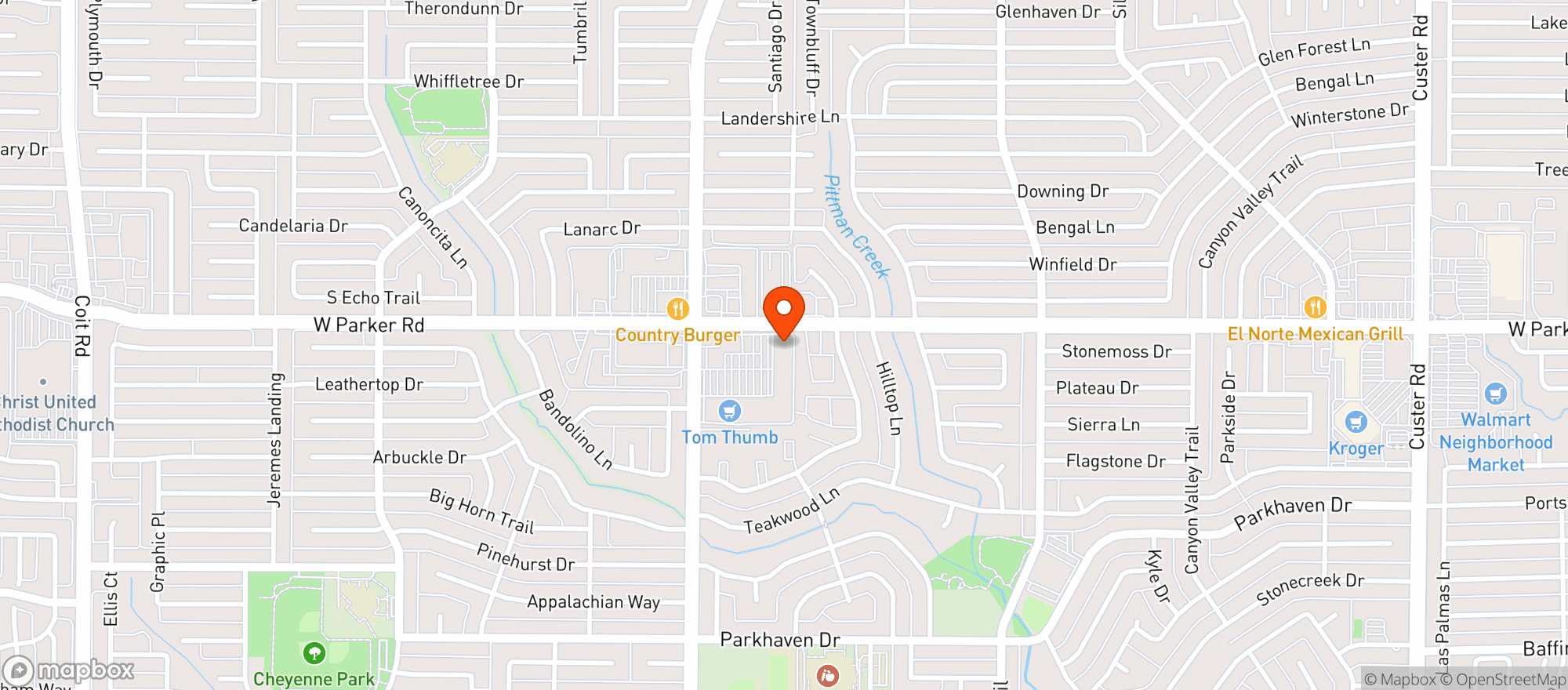Map showing Tom Thumb Food & Pharma #2554