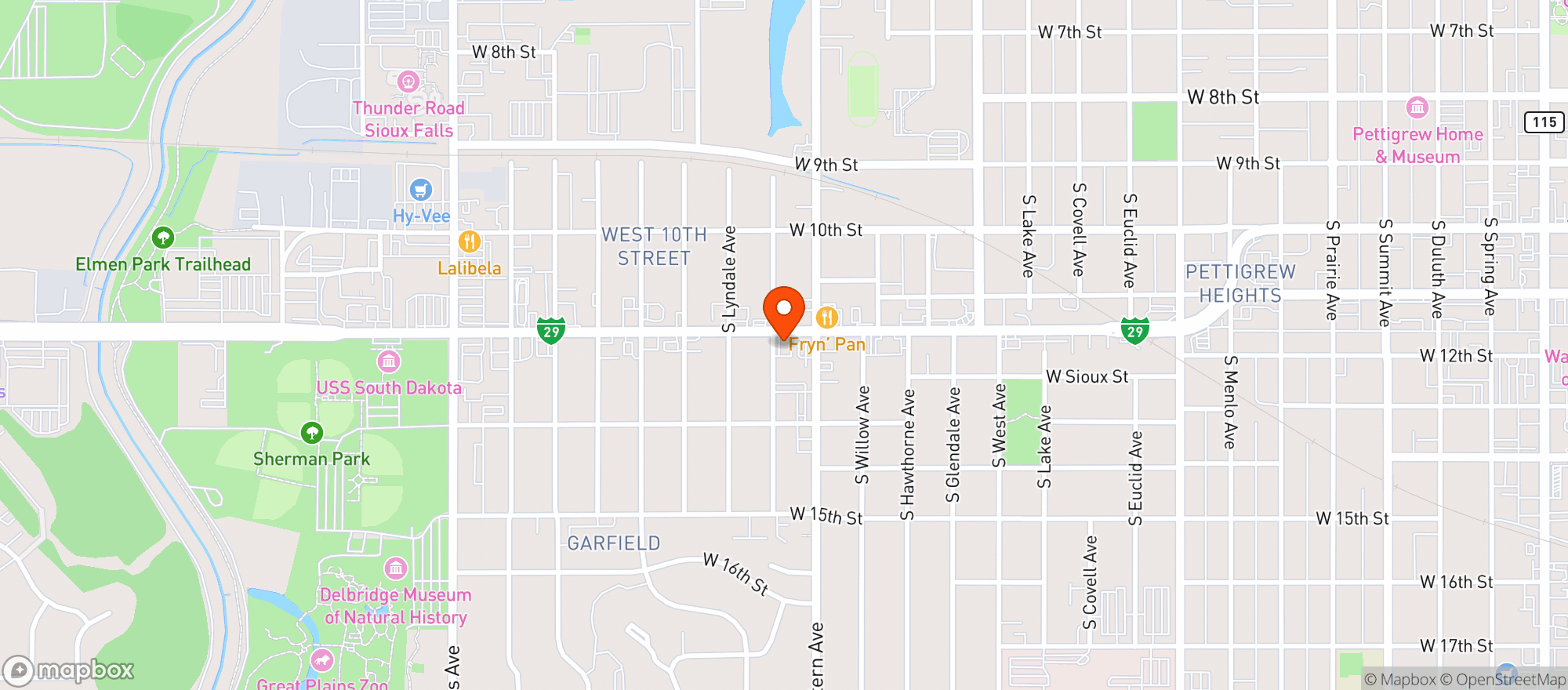 Map showing BOOZE BOYS WEST