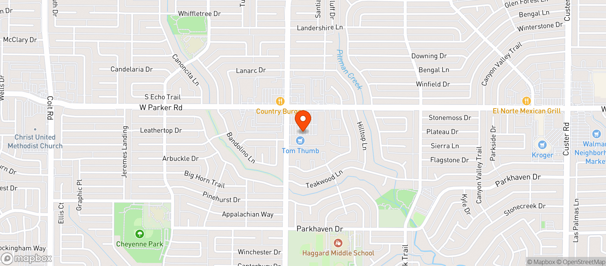 Map showing Flamingo Liquor Plano