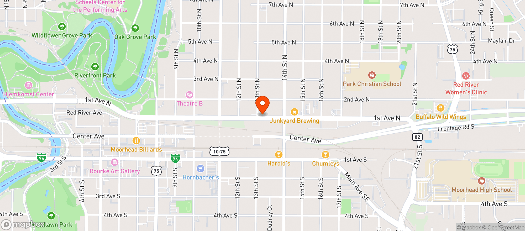 Map showing The Bottle Shoppe